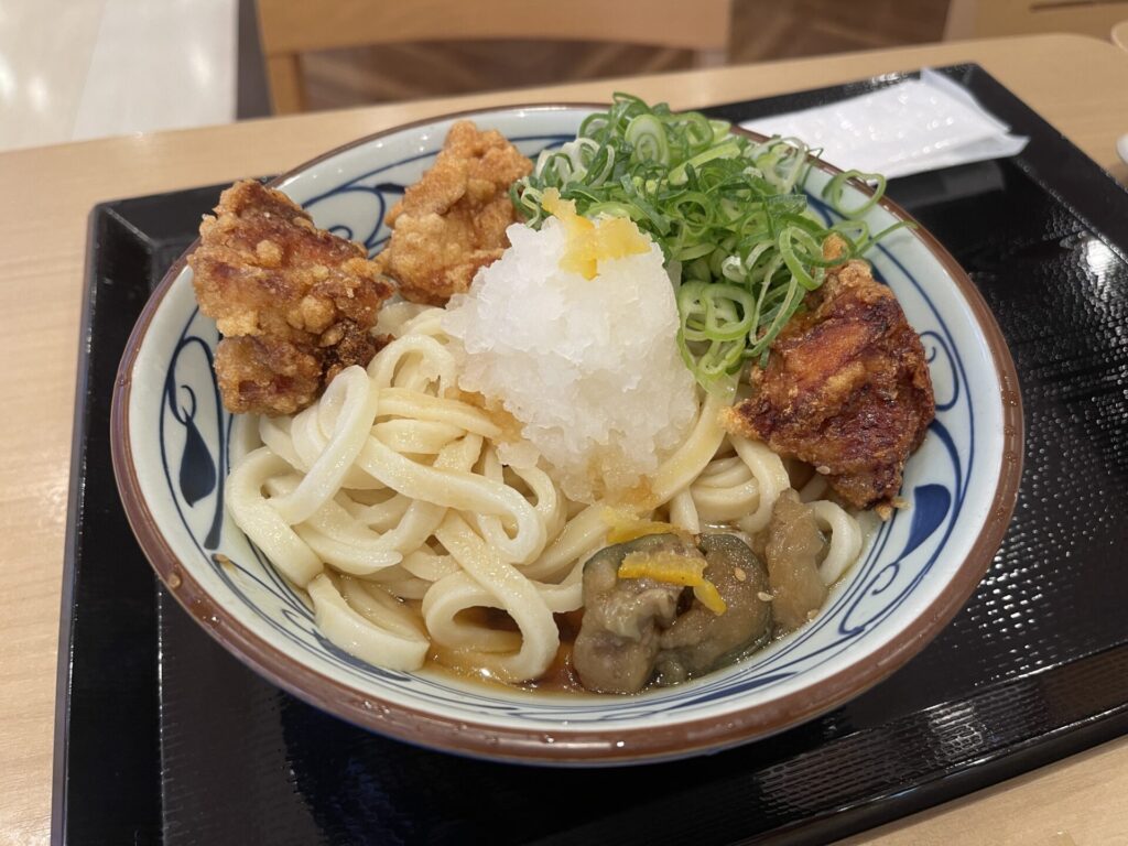 丸亀製麺　鬼おろし　鶏から