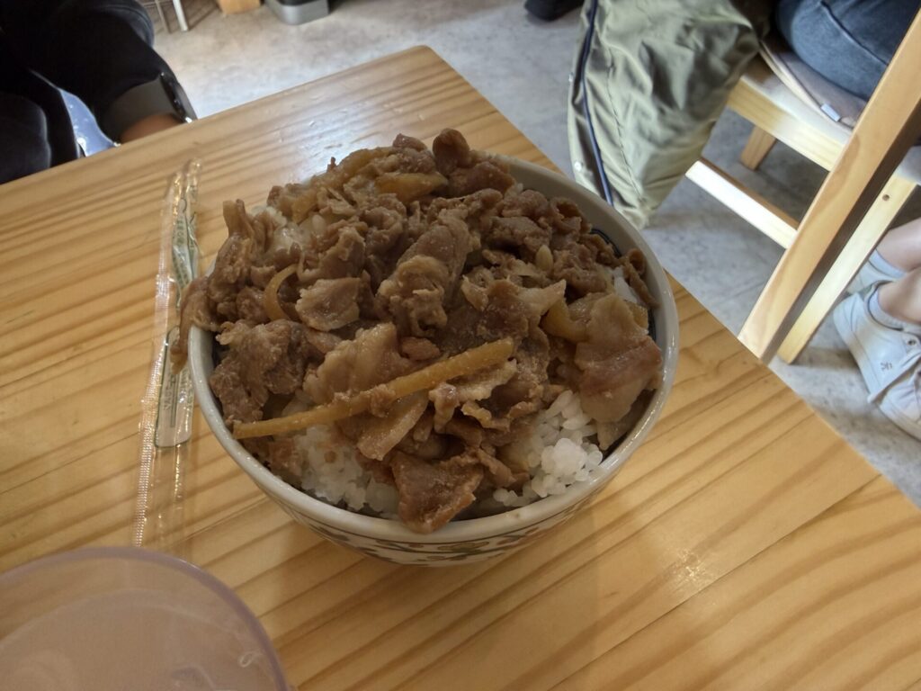 かすうどんの河内屋　メニュー　高野山　豚肉丼