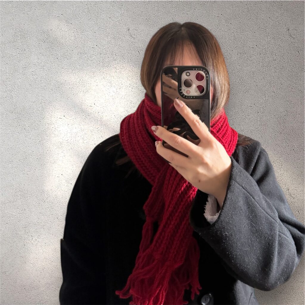 マフラー　かぎ針編み