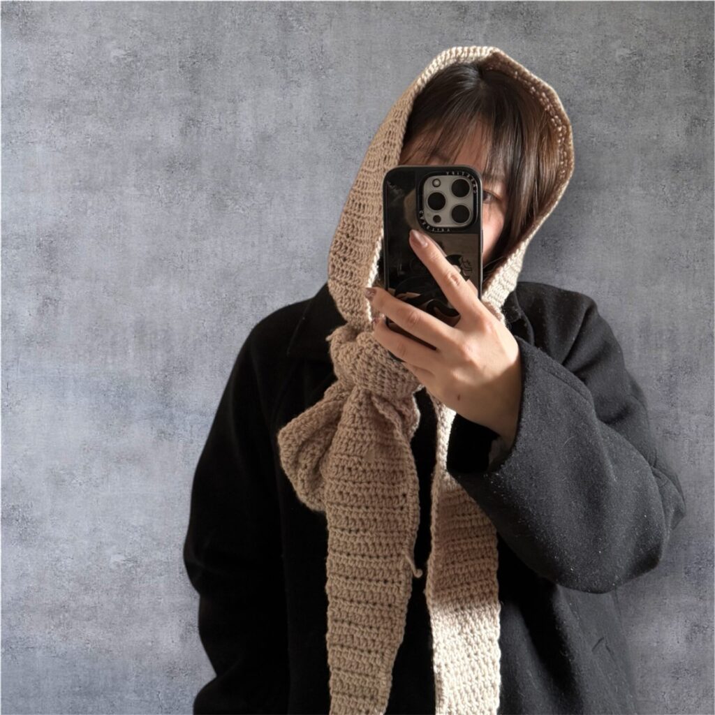 フード付きマフラー　かぎ針編み　ソフィーフード