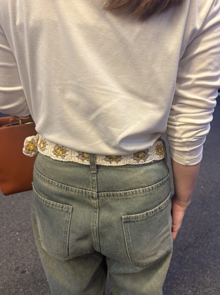 かぎ針編み　ベルト　作り方　patter belt crochet handmade