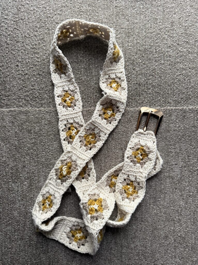 かぎ針編み　ベルト　作り方　patter belt crochet handmade